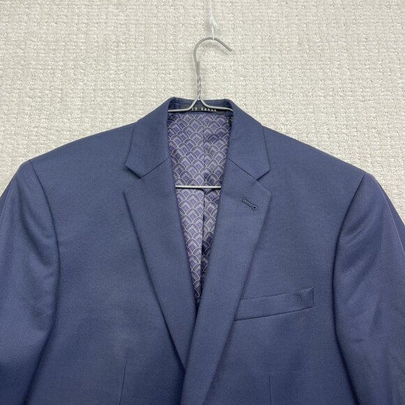 Ted Baker Navy Blue 100% Wool Joey CT Sport Coat Jacket Blazer Men's 40S - Picture 2 of 16